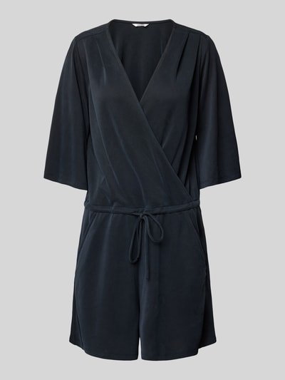 mbyM Jumpsuit in wikkellook, model 'Dura' Zwart - 2