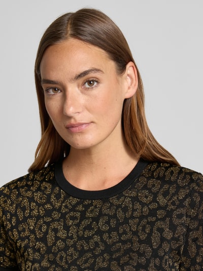 Lauren Ralph Lauren Strickshirt aus Viskose-Mix Modell 'EYELAH' Gold Melange 3