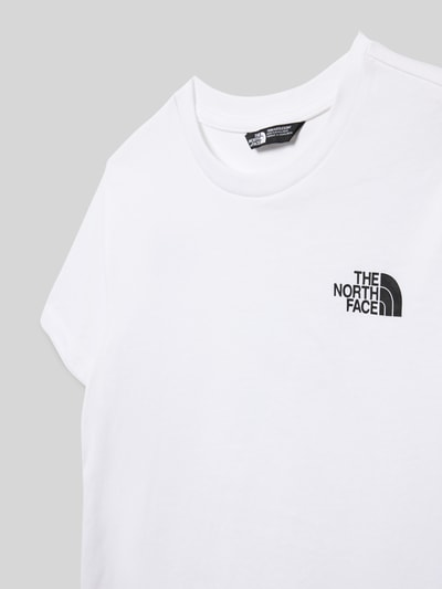 Productfoto, Regular Fit T-Shirt mit Logo-Print van The North Face in katoenmix met ronde hals en zwarte logoprint, ruglengte maat M 50 cm