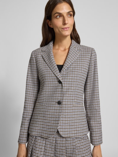 MAX&Co. Krótki żakiet o kroju shaped fit z mieszanki żywej wełny model ‘RANCIO’ Błękitny 3