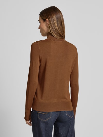 Christian Berg Woman Rollkragenpullover aus Viskose-Mix Cognac 5