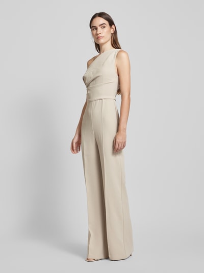 Mango Jumpsuit mit One-Shoulder-Träger Modell 'YES' Beige 1