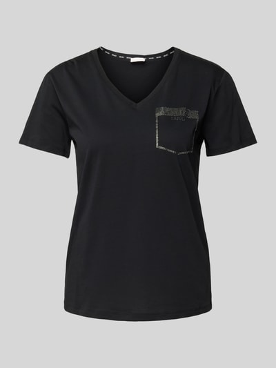 LIU JO SPORT T-Shirt mit Strasssteinbesatz Black 2