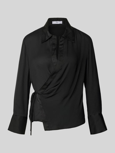 Mango Hemdbluse mit Schnürverschluss Black 2