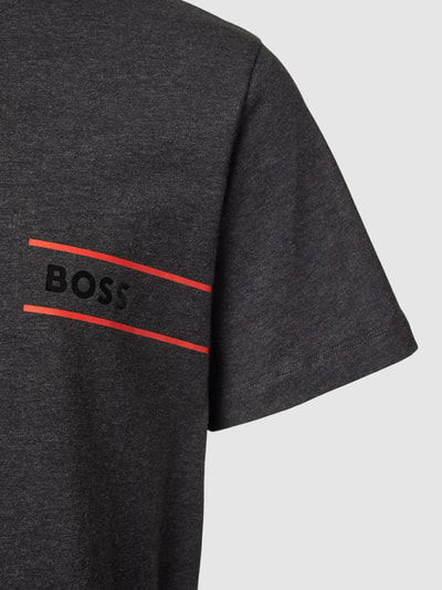 BOSS T-shirt met labelprint Donkergrijs - 2