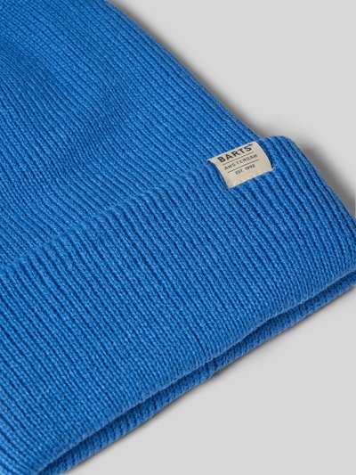 Barts Muts met omslag en labeldetail, model 'KINABALU' Blauw - 2