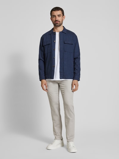 Brax Regular Fit Chino im 5-Pocket-Design Modell 'CADIZ' Silber 1