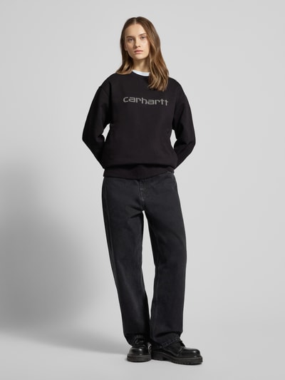 Carhartt Work In Progress Oversized Sweatshirt mit Strasssteinbesatz Modell 'Rivet' Black 1