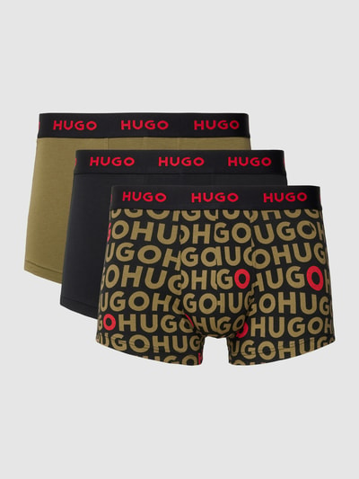 HUGO Trunks mit elastischem Label-Bund im 3er-Pack Oliv 1