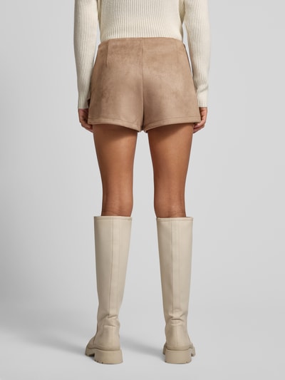 Only Regular Fit Skort in weicher Velours-Optik Modell 'INA' Taupe Melange 5