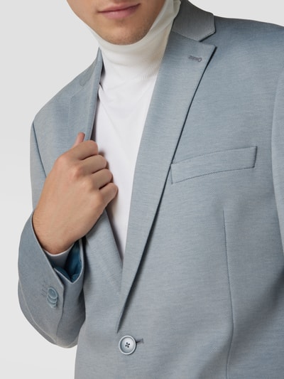 Christian Berg Men 2-Knopf-Sakko mit Kissing Buttons Hellblau 3