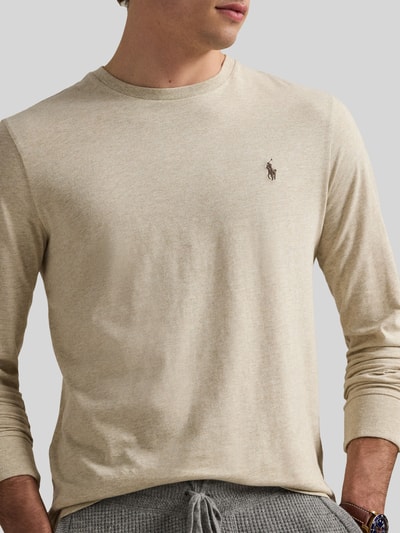 Polo Ralph Lauren Regular Fit Langarmshirt aus reiner Baumwolle Offwhite 3