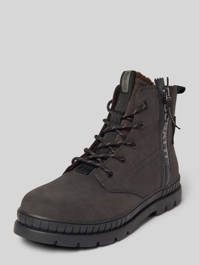 bugatti Schnürboots mit Reißverschluss Modell 'Pallario' Dunkelbraun 1