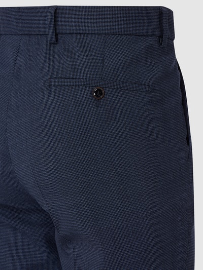 CG - Club of Gents Pantalon van een mix van scheerwol en elastaan, model 'Charlie' Blauw - 4