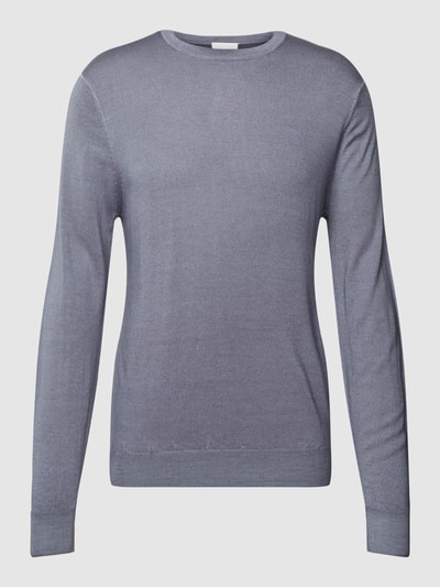 Profuomo Wollen pullover met ronde hals Blauw - 2