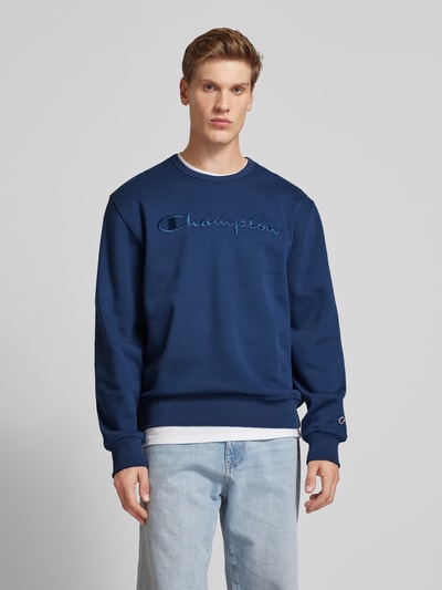 CHAMPION Sweatshirt mit Label-Stitching Marine 4