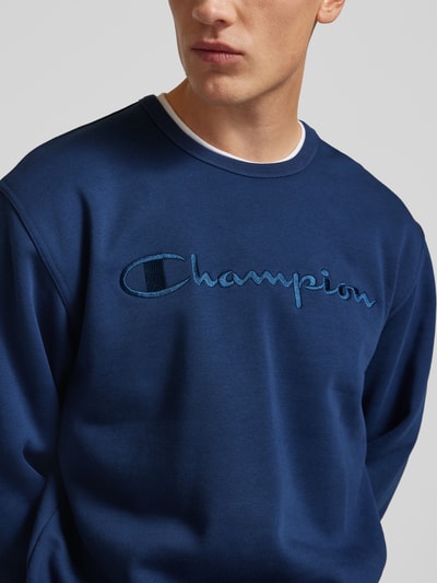 CHAMPION Sweatshirt met labelstitching Marineblauw - 3