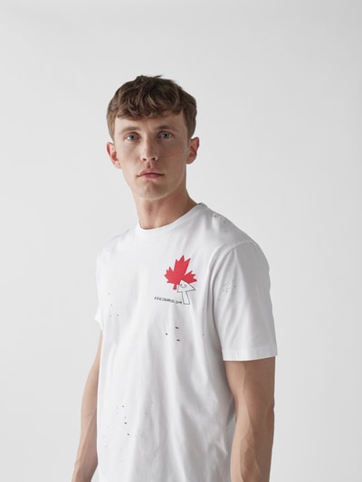 Dsquared2 T-Shirt mit Label-Print Weiß 3