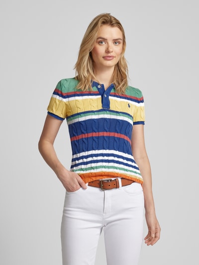 Polo Ralph Lauren Poloshirt in Strick-Optik Blau 4