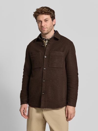 Barbour Hemdjacke mit Brusttaschen Modell 'Marltown' Dunkelbraun 4
