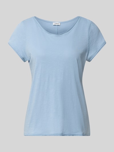 Produktfoto, lichtblauw Regular Fit T-shirt uit zuivere katoen van s.Oliver RED LABEL, effen kleur, fijne structuur