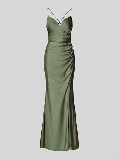 Luxuar Abendkleid mit seitlicher Raffung Schilf 2