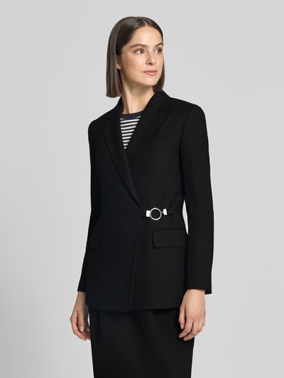 HUGO Regular Fit Longblazer mit Viskose-Anteil Modell 'Alinde' Black 4