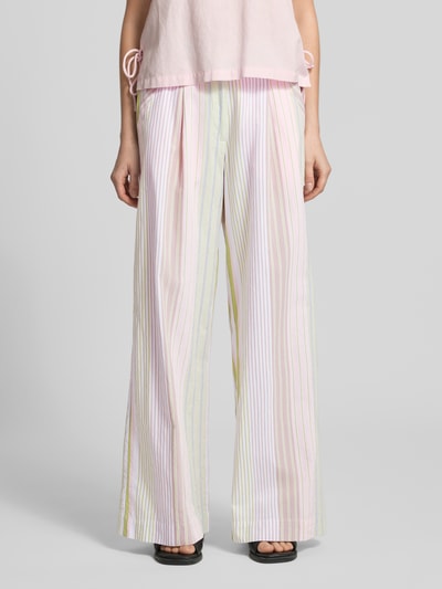 Smith and Soul Wide Leg Hose mit Streifenmuster Jeansblau 4