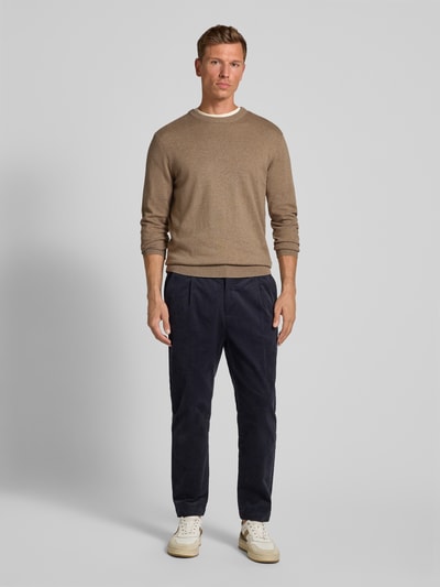 Casual Friday Regular fit gebreide pullover met kasjmier, model 'Halfdan' Beige - 1