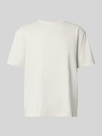 Productfoto, Oversized T-Shirt met ronde hals van Lindbergh, zuiver katoen, oversized fit, labeldetail, ruglengte maat M 70 cm, kleur effen wit