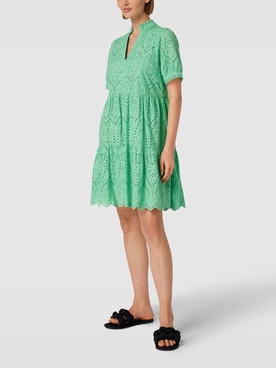 YAS Mini jurk met broderie anglaise model Holi in groen online kopen P C