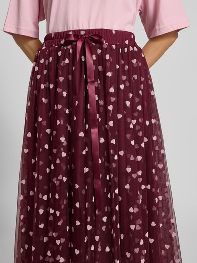 miss goodlife Maxirock mit elastischem Bund Bordeaux 3