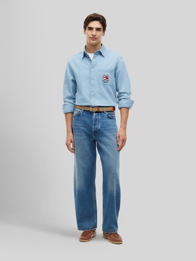 Tommy Hilfiger Schnürschuhe aus echtem Leder Mittelbraun 1