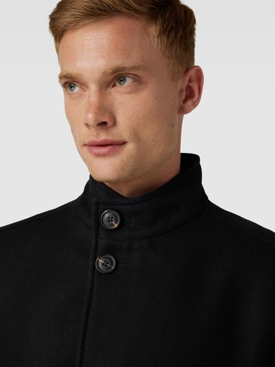 HUGO Lange jas met strookzakken, model 'Mintrax' Zwart - 3