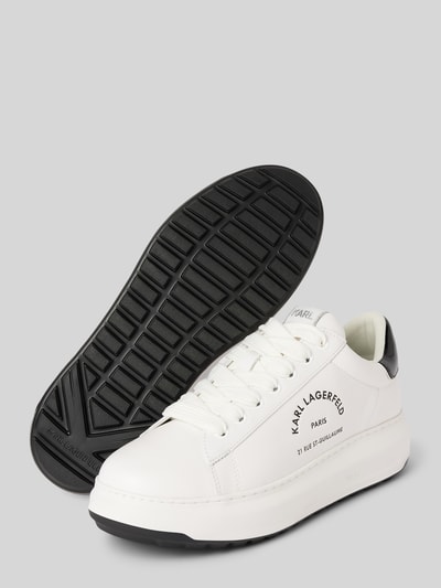 Karl Lagerfeld Ledersneaker mit Label-Print Modell 'KAPRI' Weiss 4