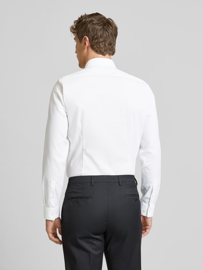 CK Calvin Klein Slim Fit Business-Hemd mit Knopfleiste Modell 'Bari' Weiss 5