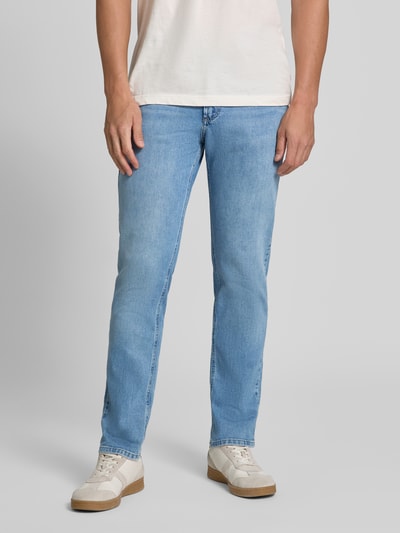 bugatti Straight Fit Jeans aus Baumwoll-Mix Hellblau 4