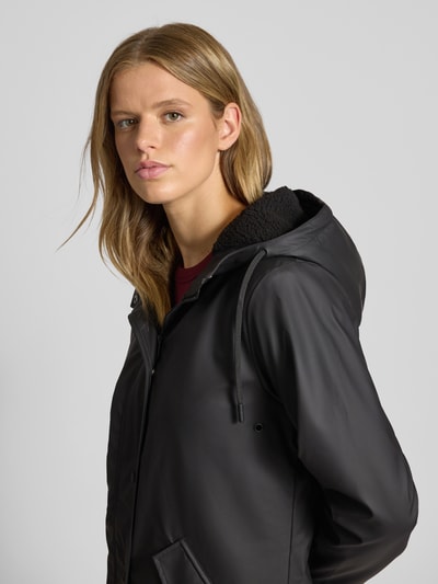 Only Regular fit regenjack met capuchon, model 'SALLY' Zwart - 3