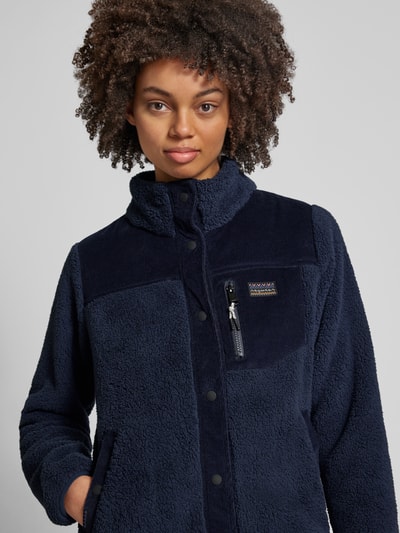 Ragwear Sweatjack met opstaande kraag, model 'Appopis' Marineblauw - 3