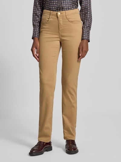 Brax Jeansy o kroju straight fit z 5 kieszeniami model ‘STYLE.CAROLA’ Camel 4