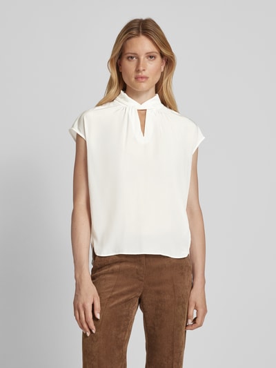 Luisa Cerano Blusenshirt mit V-Ausschnitt Offwhite 4