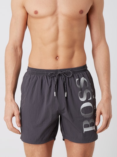 BOSS Badeshorts mit Logo-Print Modell 'Octopus' Anthrazit 3