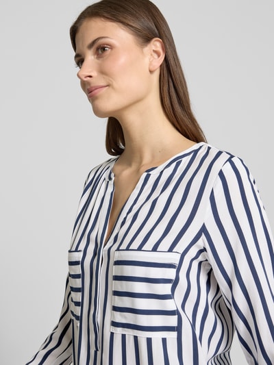 Christian Berg Woman Blouseshirt met borstzakken Donkerblauw - 3