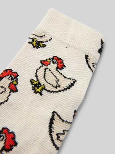 Happy Socks Socken mit Stretch-Anteil Modell 'Rooster' Weiss 2