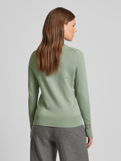 Christian Berg Woman Gebreide pullover met ribboorden Rietgroen - 5