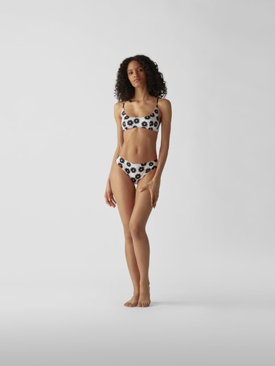 Stella Mc Cartney Bikini-Hose mit Allover-Muster Ecru 1