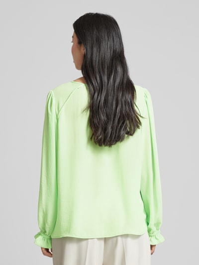 Marc Cain Blouse met druppelvormige hals Neon groen - 5