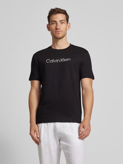 CK Calvin Klein T-Shirt mit Label-Print Black 4