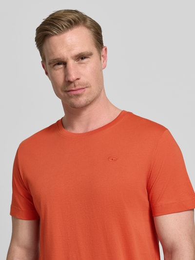 Tom Tailor Regular Fit T-Shirt aus reiner Baumwolle Orange 3