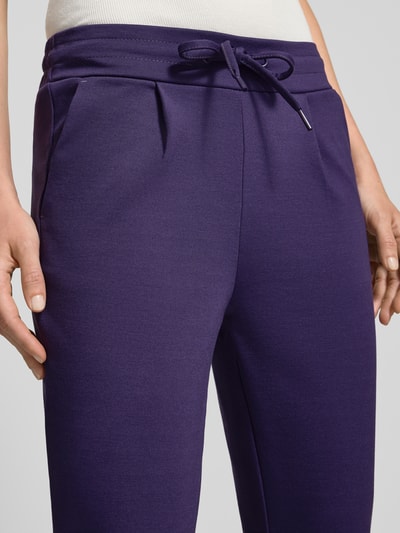 ICHI Joggingbroek met verkorte pasvorm en elastische band Paars - 3